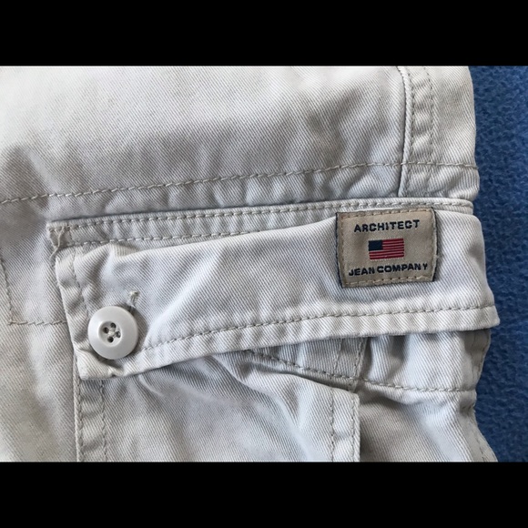 Vintage Architect Jean Men’s Cargo Shorts Tan-33W - Picture 2 of 4